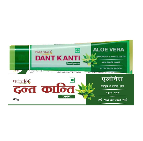 Patanjali Dant Kanti Aloevera Gel Toothpaste 80 Gm