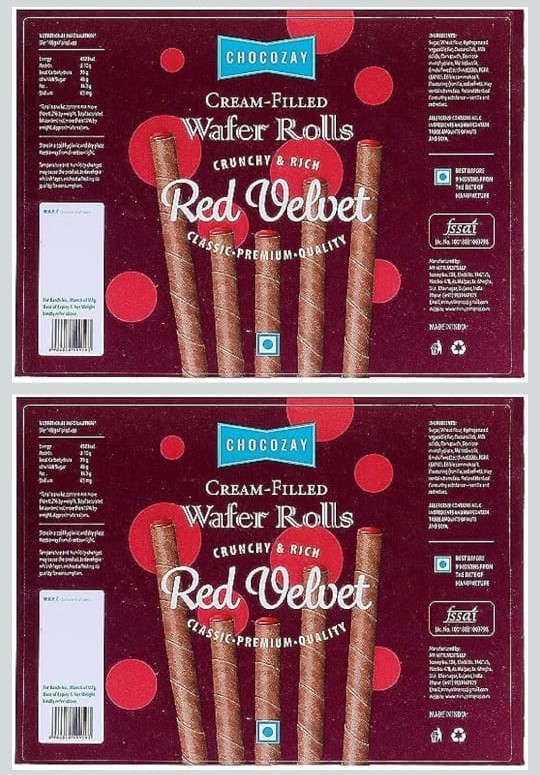 CHOCOFERRO CHOCOZAY WAFER ROLL RED VELVET FLAVOUR (400GRMX24)