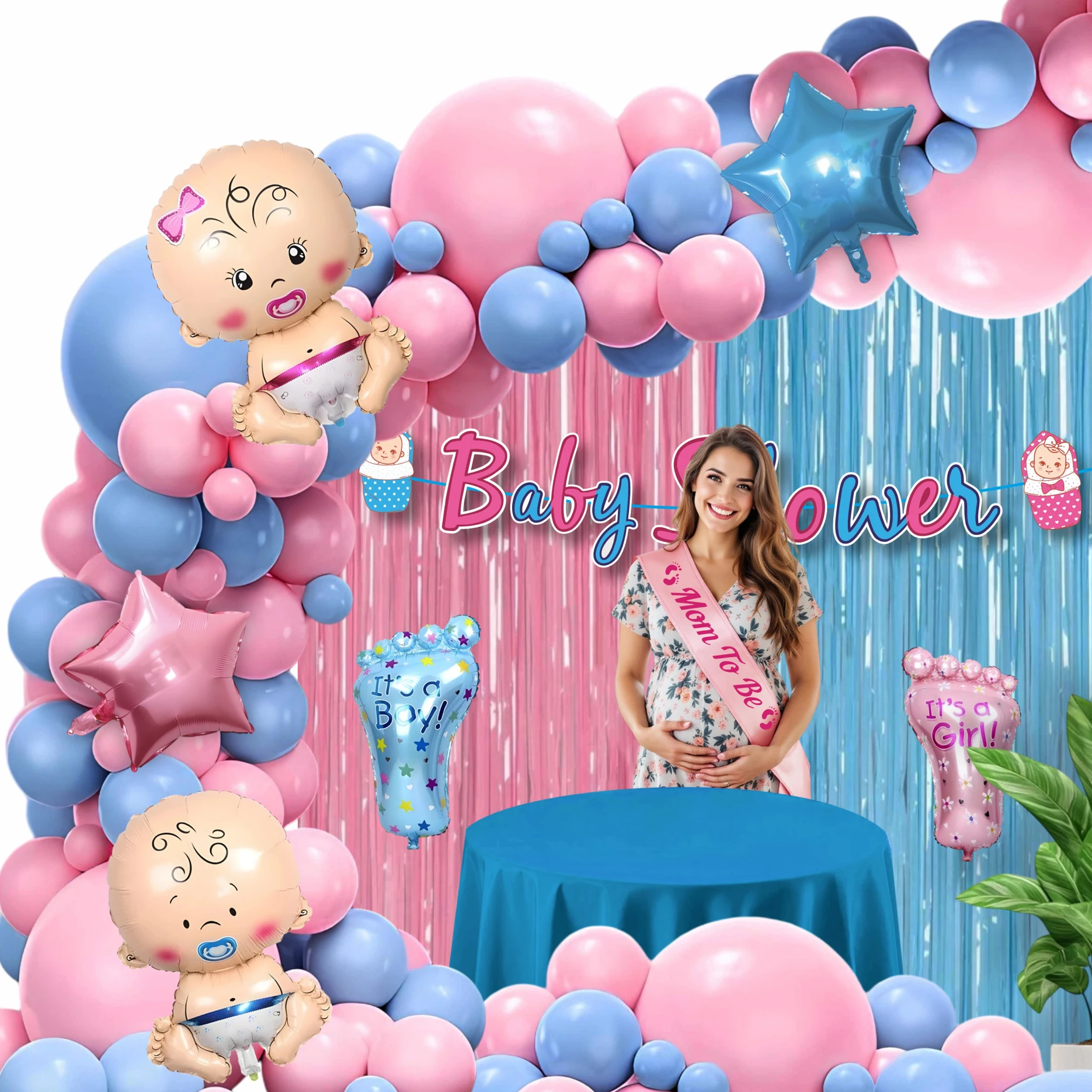 The Decor Queen Multicolor Baby Shower Combo Pack 50 Pcs