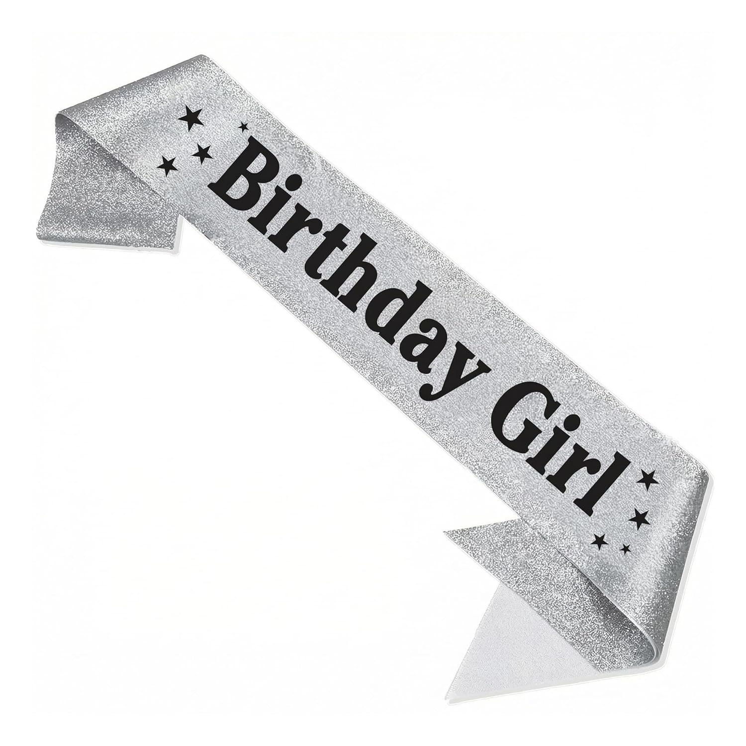 Birthday Party Sash 4" x 60"| Birthday, Bridal Shower & Celebration Wearable Sashes | Satin & Glitter Party Accessories