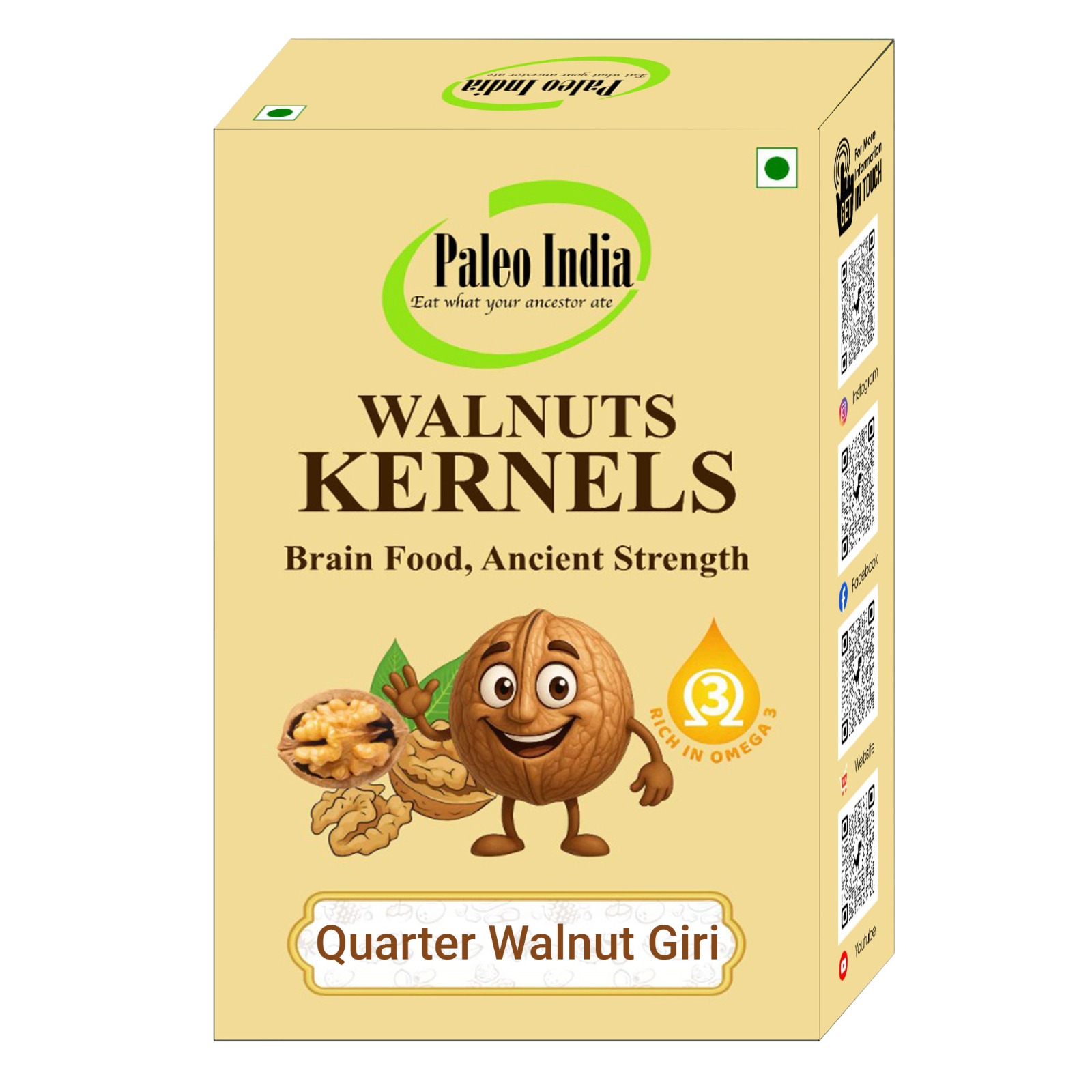 Paleo India 150gm Quarter Walnut Kernels| Akhrot Giri Quarter