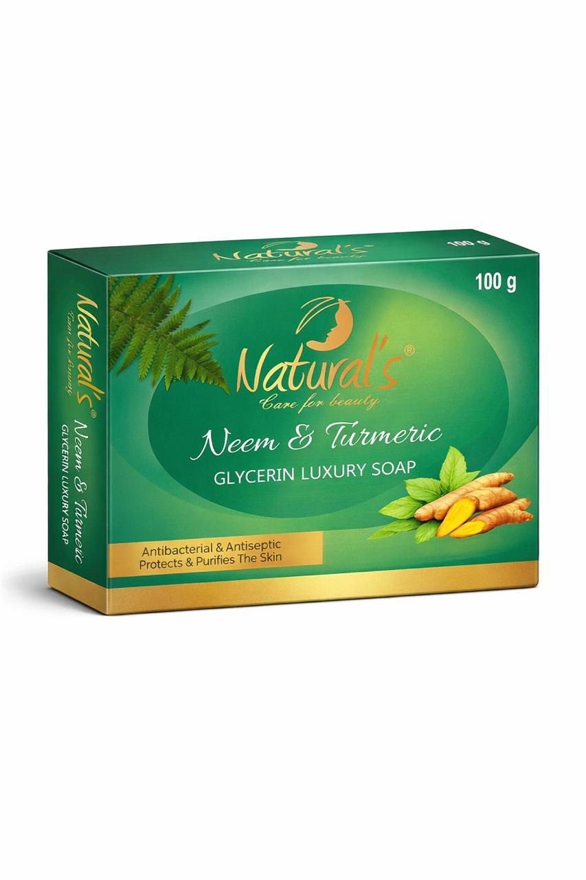Natural's Care For Beauty Neem & Turmeric Glycerin Luxury Soap 100gm  All Skin Type